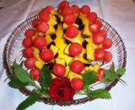 Obstplatte mit Mango und Mellone